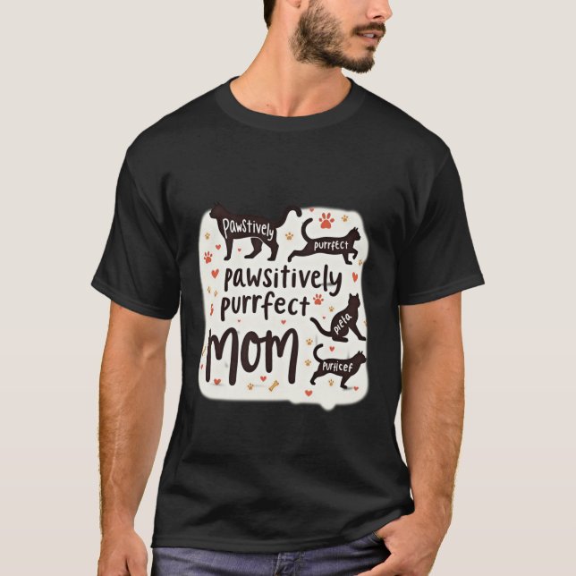 T-shirt Maman chat noir absolument adorable (Devant)