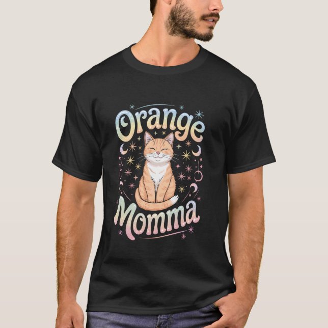 T-shirt Maman Chat Orange (Devant)