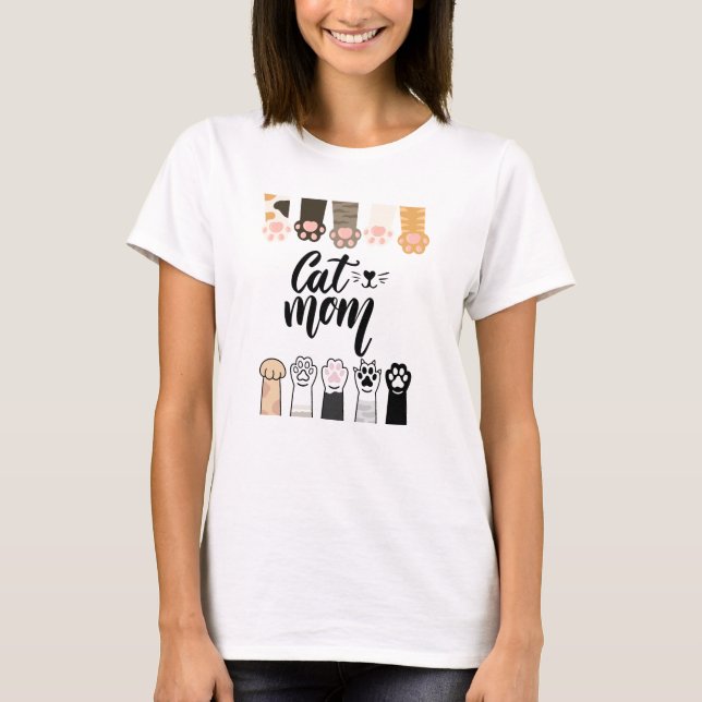 T-Shirt Maman Chat - Paquets Chat mignons Concepti (Devant)