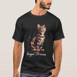 T-shirt Maman Chat PRINCESSE BENGALE Propriétaire de chats
