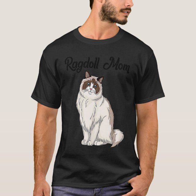 T-shirt Maman chat Ragdoll  Propriétaire de chat (Devant)