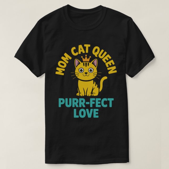 T-shirt Maman Chat Reine Tee (Design devant)
