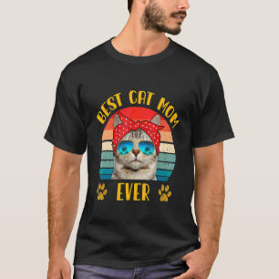 T-shirt Maman Chat Rétro Vintage Meilleure Maman Chat Fête