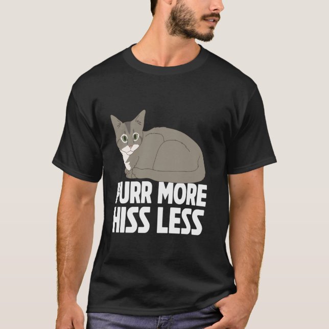 T-shirt Maman chat ronronne plus siffle moins (Devant)