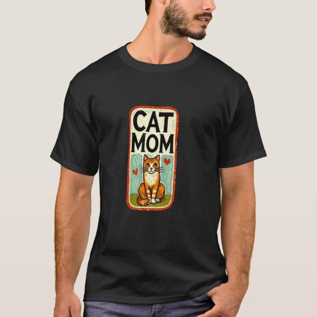 T-shirt Maman chat roux (Devant)