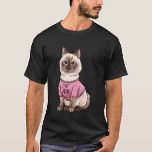 T-shirt Maman chat siamois mignon amoureuse des pattes