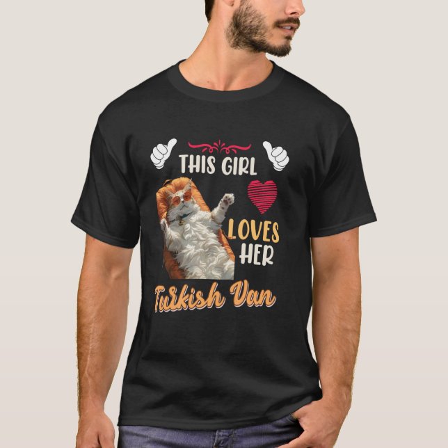 T-shirt Maman Chaton CETTE FILLE ADORE SON Chat TURC VAN (Devant)