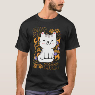T-shirt Maman Chatte Mignonnes Pattes De Chat Chaton Adop
