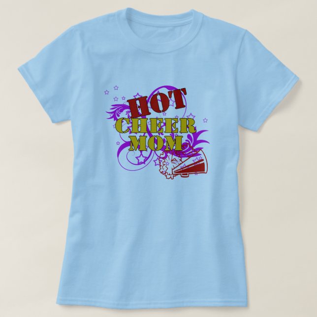 T-shirt Maman chaude d'acclamation (Design devant)