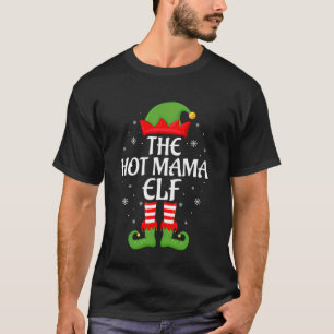 T-shirt Maman Chaude Elf Noël Famille Équipe Elf Correspon