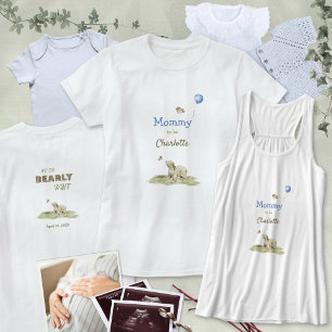 T-shirt Maman Chérie Bientôt Ours Attend à peine le Ballon