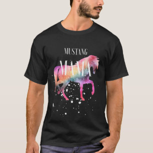 T-shirt Maman Cheval Mustang Galaxy Fille Équestre St