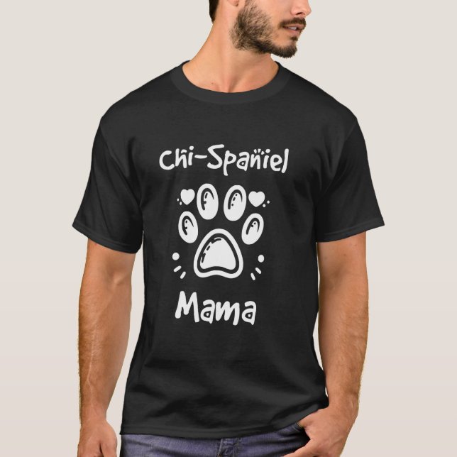T-shirt Maman Chi-Spaniel Chienne Chihuahua Cocker Spaniel (Devant)