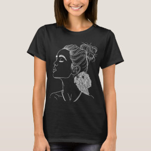 T-shirt Maman Chien Bichon Frise Art de Fête des Mères