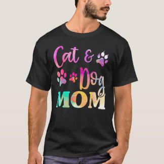 T-shirt Maman Chien Chat Familier Pour Les Femme Fête Des