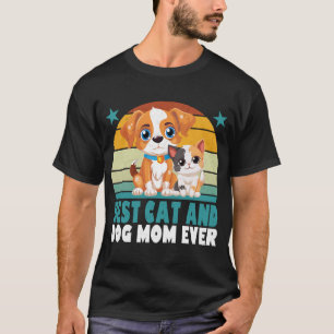 T-shirt Maman Chien Chat Rétro Chat Mama Furmama Chiot Mot