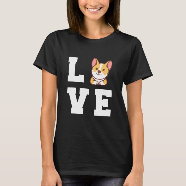 T-shirt Maman Chien Corgi Corgi Amour (Devant)