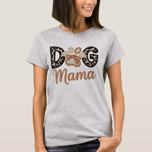 T-shirt Maman Chien de Style Broderie - Fête des Mères