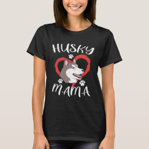 T-shirt Maman Chien Husky de Sibérie Femme