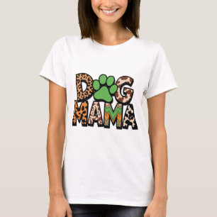 T-shirt Maman Chien – Motif Empreinte de Patte Imprimé Ani