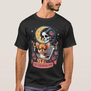 T-shirt Maman Chihuahua Halloween Chien Onwer Skeleton Fem