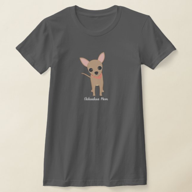 T-shirt Maman Chihuahua Personnalisée Maman Chien  (Poser)