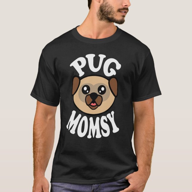 T-shirt Maman Chouette Pug (Devant)