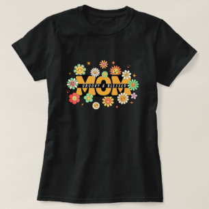 T-shirt Maman chrétienne groovy et bénie Hippie rétro