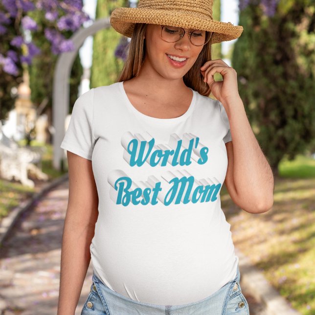 T-shirt Maman Ciel bleu typographie Fête des mères (Créateur téléchargé)