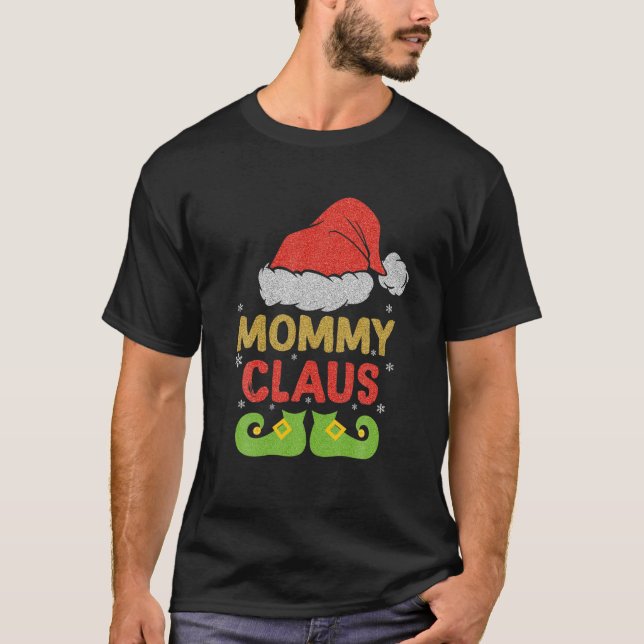 T-shirt Maman Claus Pajama de Noël Famille Correspondant N (Devant)