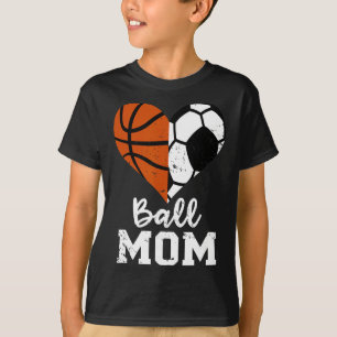 T-shirt Maman coeur drôle football croquis Maman 