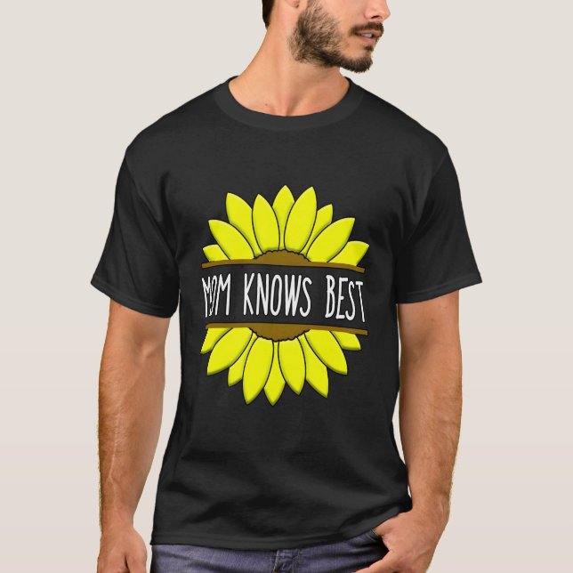 T-shirt Maman connaît le meilleur Floral Mère Fleur Jaune (Devant)