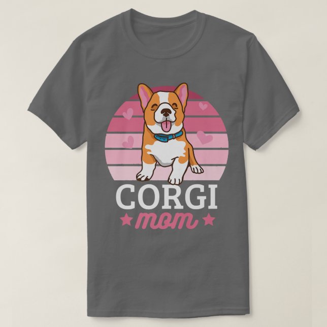 T-shirt Maman Corgi Avec Un Chien-572 (Design devant)