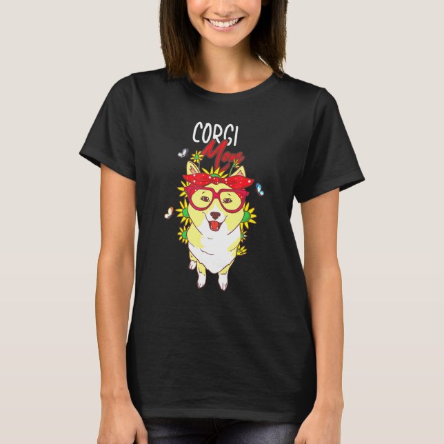 T-shirt Maman Corgi Chien Mignon Originalité (Devant)
