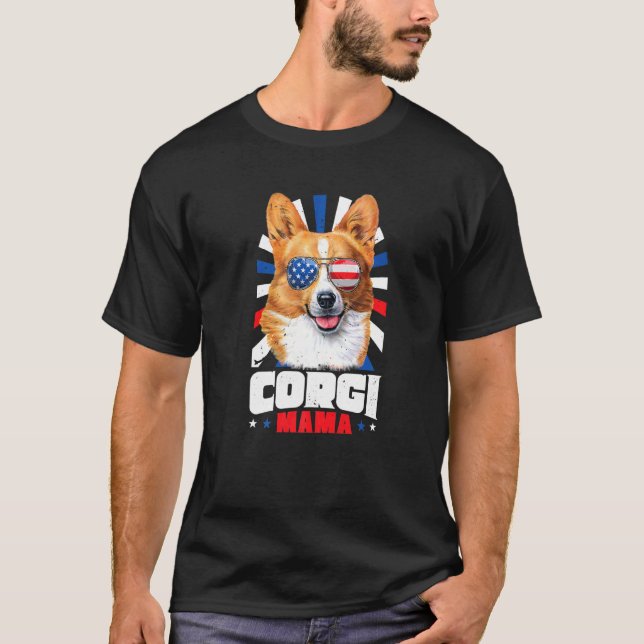 T-shirt Maman Corgi du 4 juillet   (Devant)
