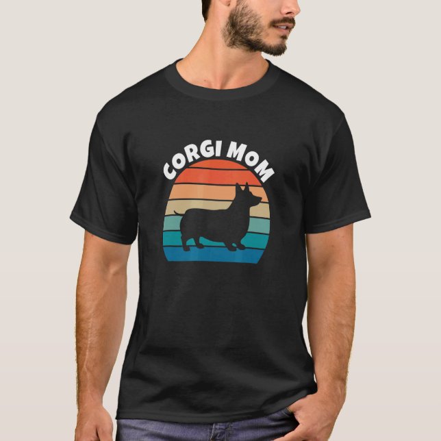 T-shirt Maman Corgi Mère de Chien Drôle (Devant)