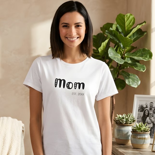 T-shirt Maman Cute Hearts écriture noire établie (Créateur téléchargé)
