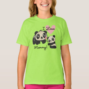 T-shirt Maman d'amour des pandas I