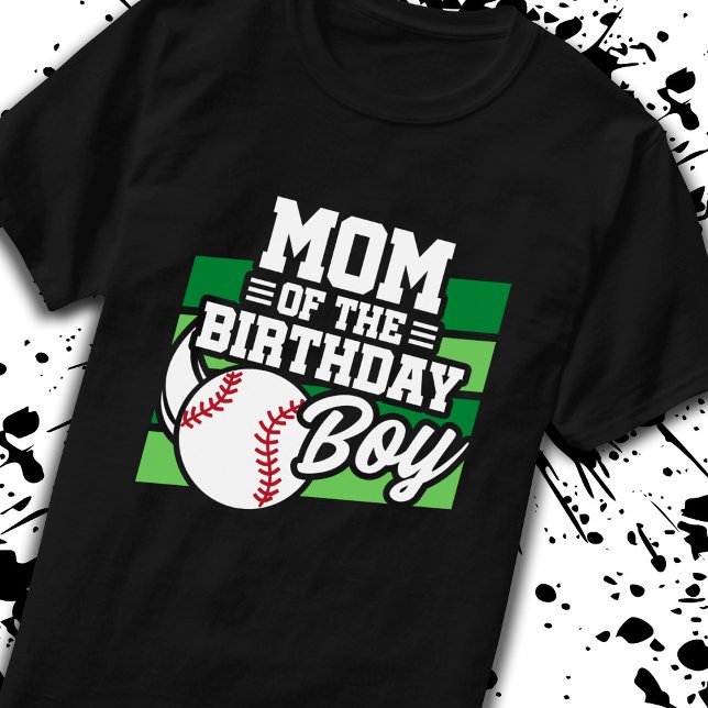T-shirt Maman d'Anniversaire Boys Baseball Party Maman mam (Créateur téléchargé)