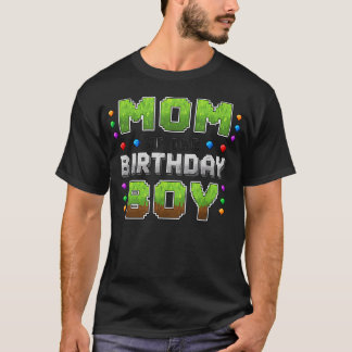 T-shirt Maman d'anniversaire du garçon d'anniversaire Pixe