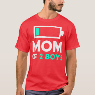 T-shirt Maman de 2 Garçons du Fils à la Fête des mères Ann