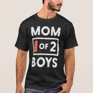 T-shirt Maman De 2 Garçons Fête Des Mères Maman Maman Retr