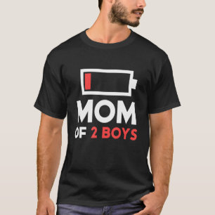 T-shirt Maman De 2 Garçons Pour Maman Grand-Mère