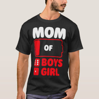 T-shirt Maman De 6 Garçons Et Une Fille