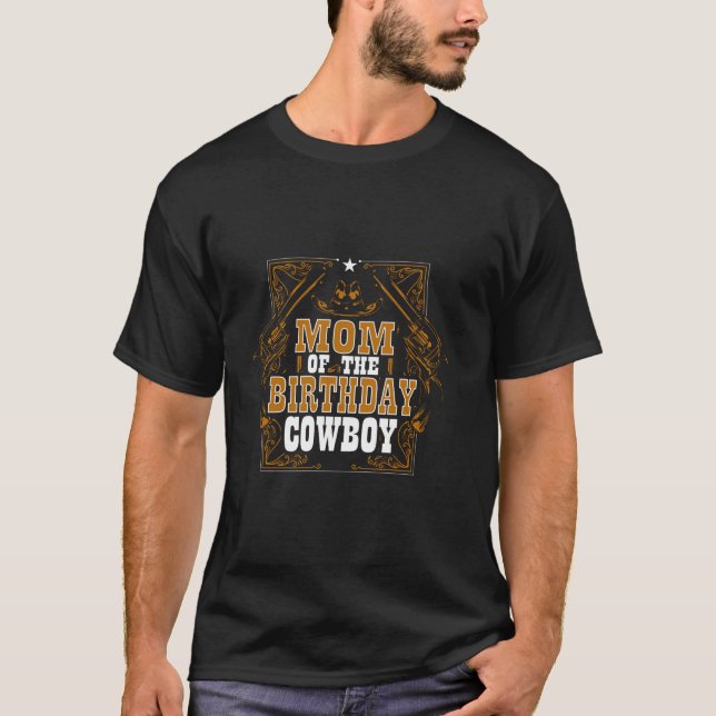 T-shirt Maman De Anniversaire Cowboy Western Family Corres (Devant)