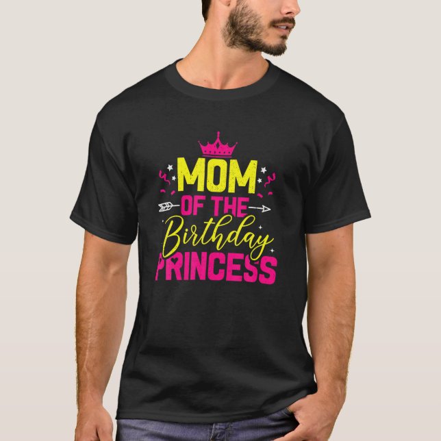 T-shirt Maman De Anniversaire Princesse Mère Fille Mommys  (Devant)