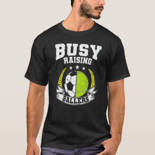 T-shirt Maman de balle Papa occupé à élever des joueurs de