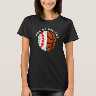 T-shirt Maman De Ballers Baseball Basketball Maman