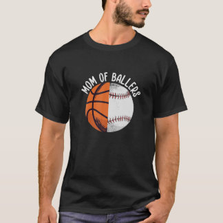 T-shirt Maman De Ballers Basket-Ball Softball