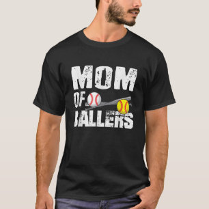 T-shirt Maman De Ballers Drôle Baseball Softball Jeu Mère